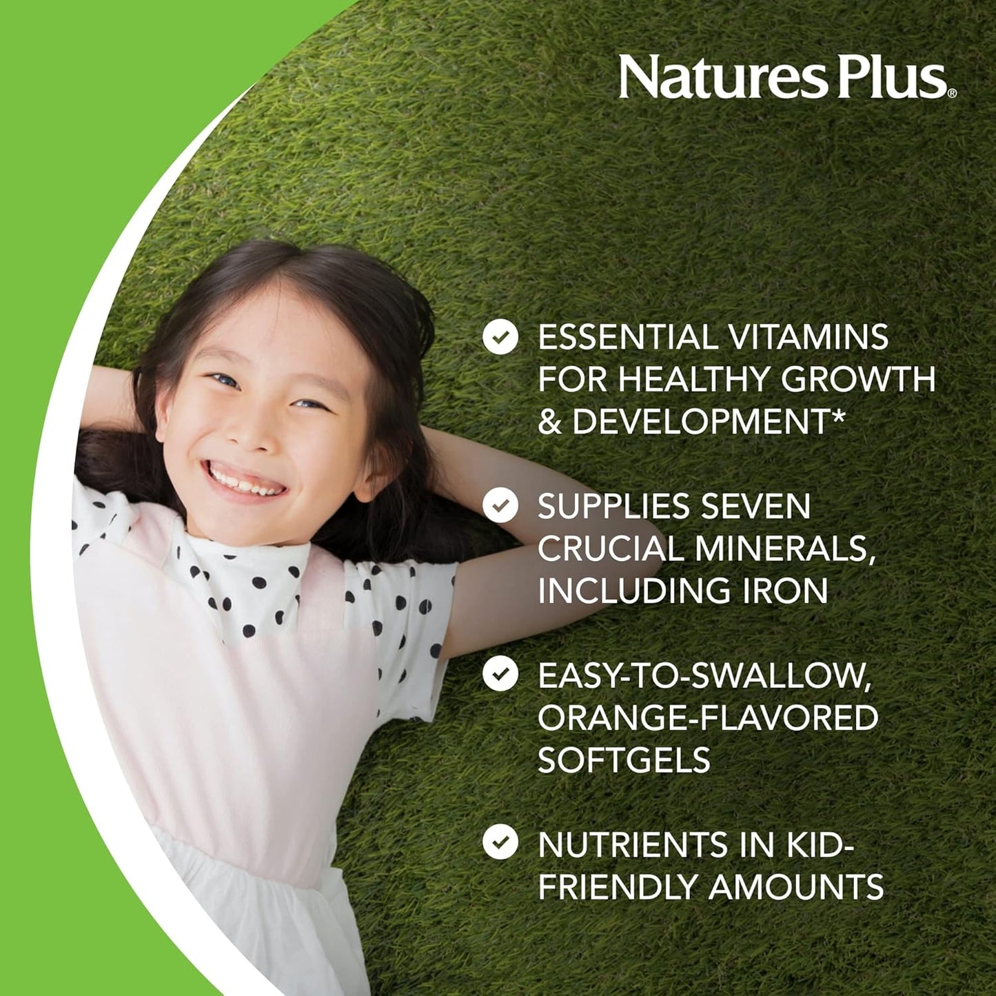 Natures Plus Children’s Vita-Gels Multivitamin Pack - 90 Softgels x 2 - Natural Orange Flavor - Gluten Free - 180 Servings Total