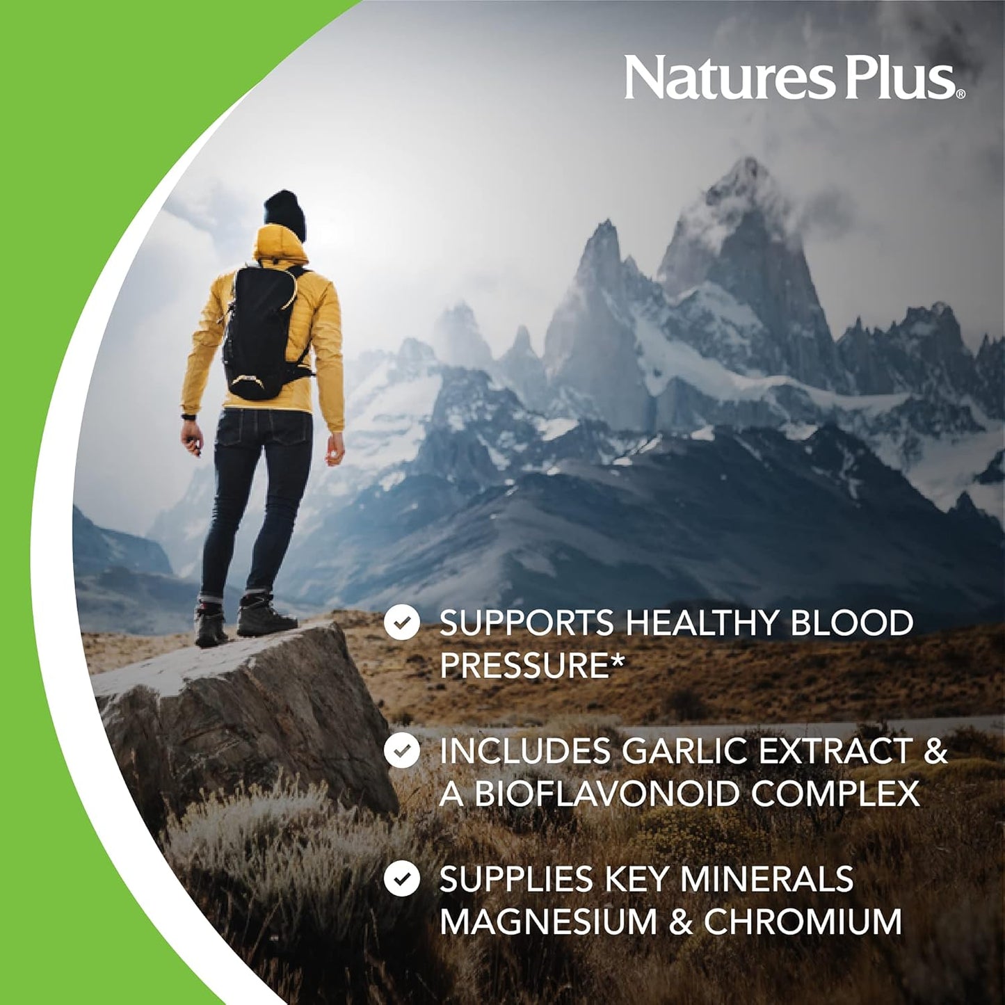 Natures Plus Hypertrol Rx Blood Pressure Support - 60 Vegetarian Tablets - Magnesium & Chromium Supplement with Botanical Herbs - Gluten-Free - 30 Servings