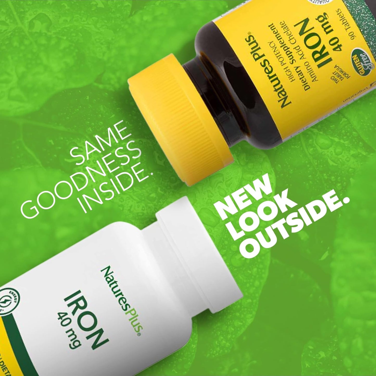 Natures Plus Iron 40mg Supplement - 90 Tablets for Enhanced Health