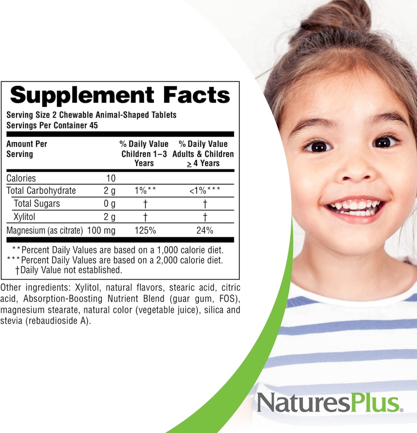 Natures Plus MagKidz Animal Parade Chewable Tablets, Natural Cherry Flavor - 270 Tablets, Supports Bone & Muscle Health - Non-GMO, Vegan, Gluten Free, Sugar Free
