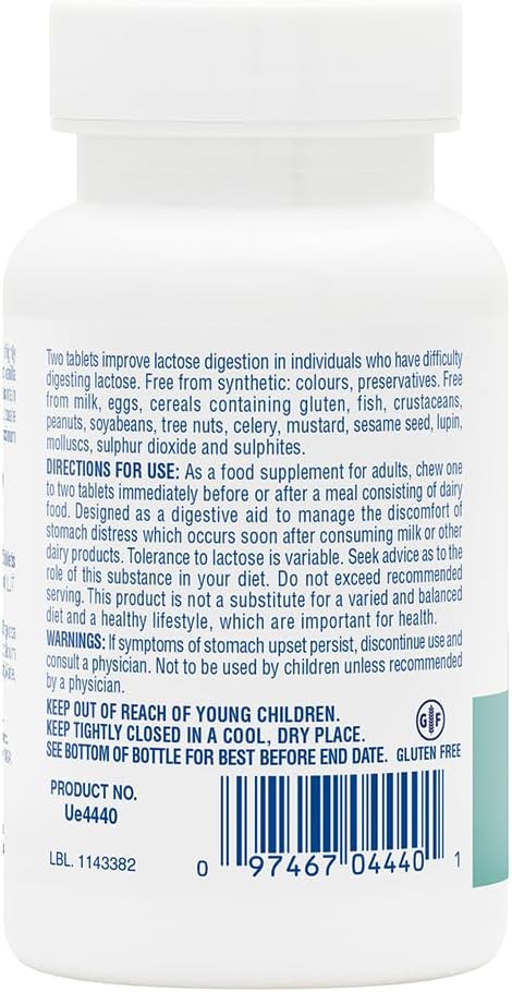 Natures Plus Say Yes to Dairy Chewable Tablets - Natural Lactase Enzyme Supplement for Lactose Intolerance Relief - Gluten-Free - 50 Servings