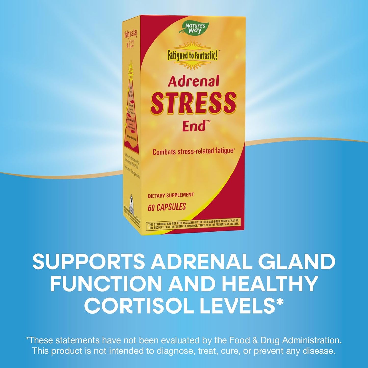 Nature's Way Adrenal Stress End Supplement for Stress-related Fatigue Support, 60 Capsules