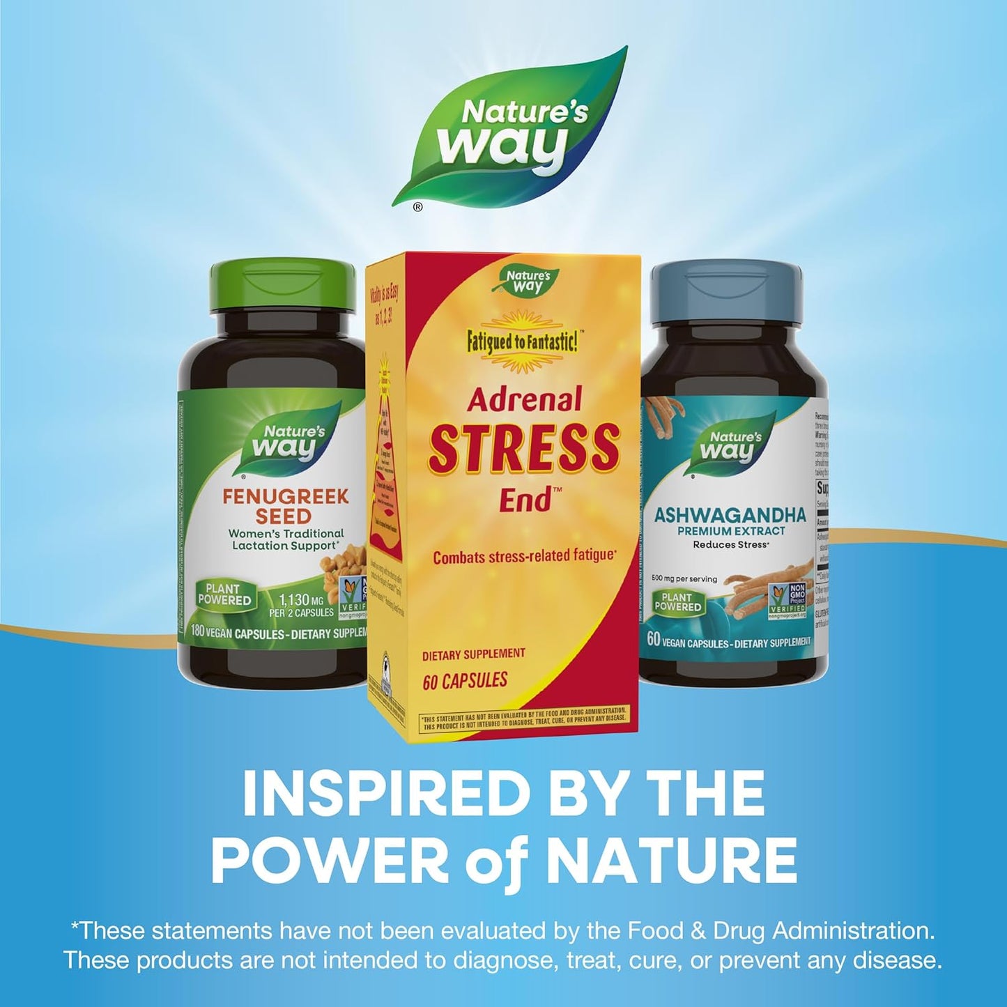 Nature's Way Adrenal Stress End Supplement for Stress-related Fatigue Support, 60 Capsules