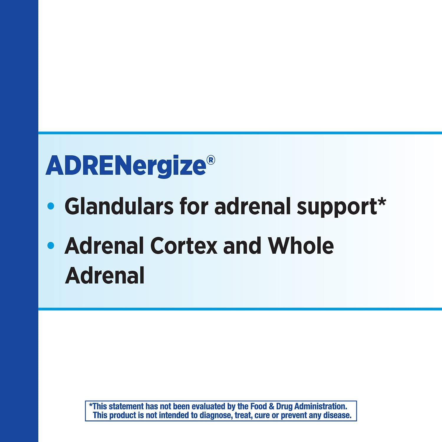 Nature's Way ADRENergize Capsules with Adrenal Cortex & Whole Adrenal for Energy Support - 50 Count