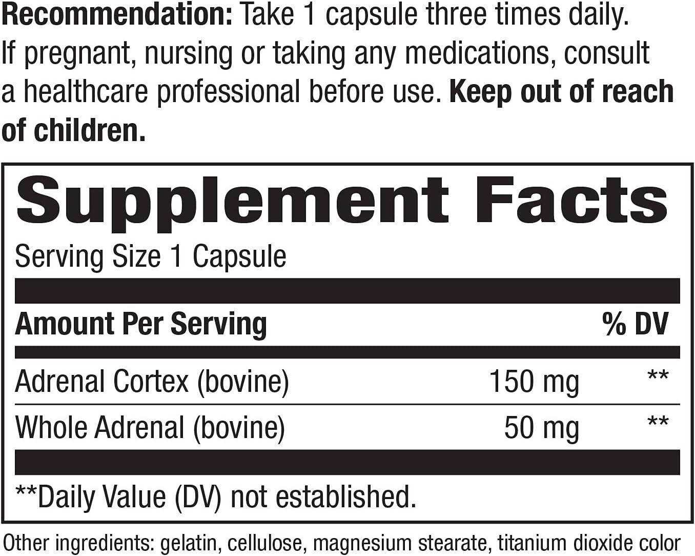 Nature's Way ADRENergize Capsules with Adrenal Cortex & Whole Adrenal for Energy Support - 50 Count