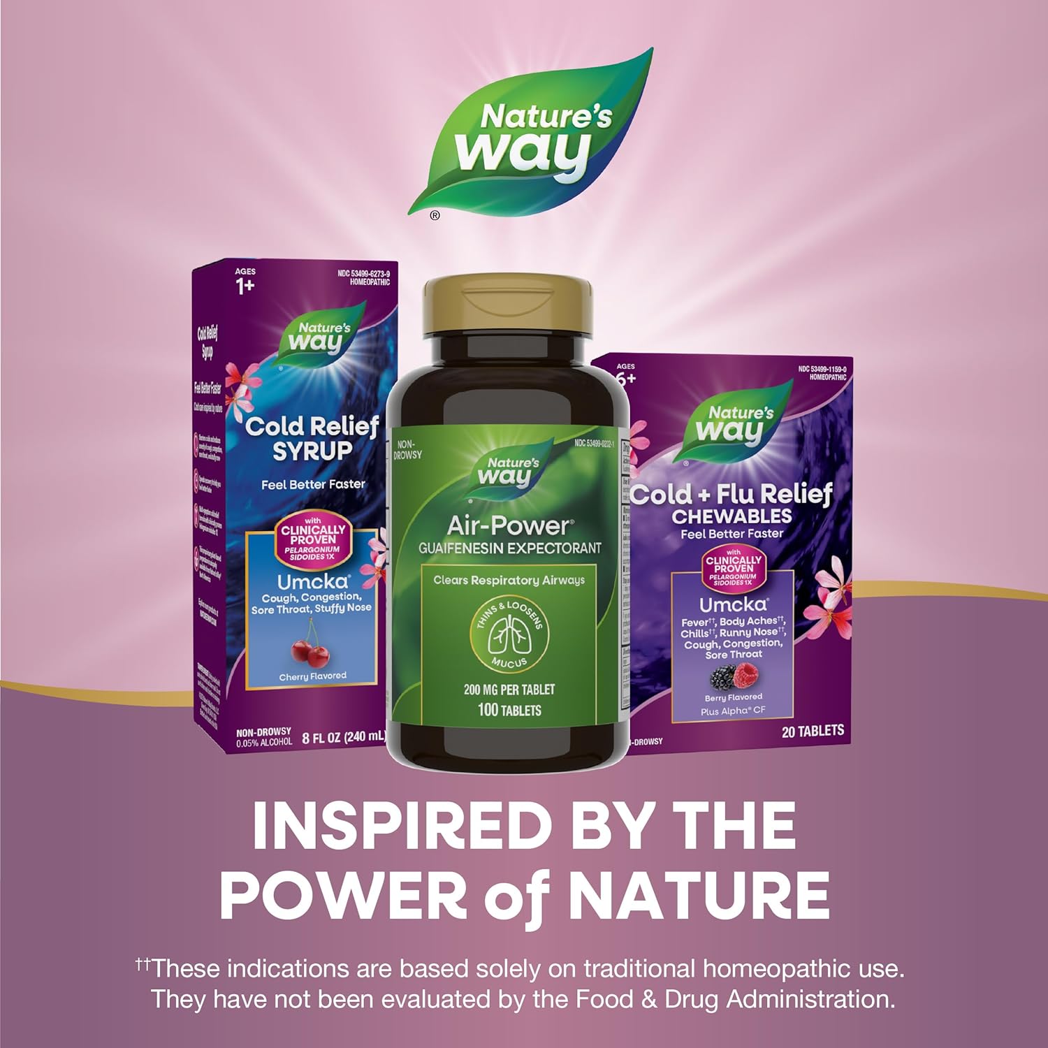 Nature's Way Air-Power Guaifenesin Expectorant Tablets for Clearing Airways and Mucus - Vegan - 100 Count