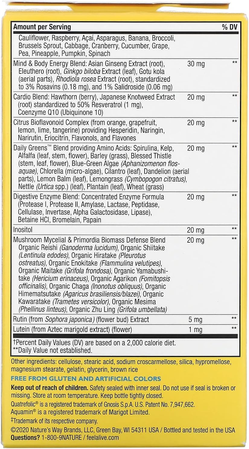 Nature's Way Alive! Men's 50+ Ultra Daily Multivitamin - 60 Tablets for Men's Health