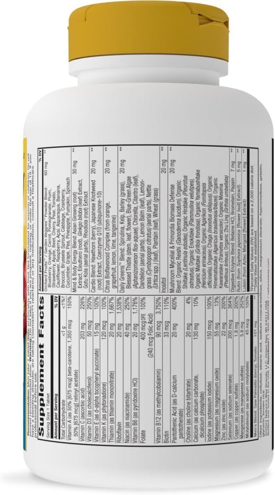 Nature's Way Alive! Men's 50+ Ultra Daily Multivitamin - 60 Tablets for Men's Health