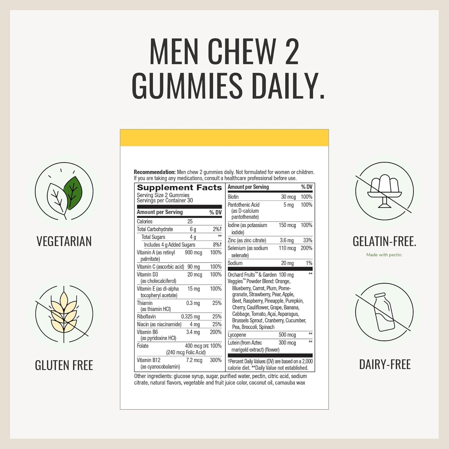 Nature's Way Alive! Women’s and Men’s 50+ Gummy Multivitamins with B-Vitamins, 60 Gummies, Delicious Flavors