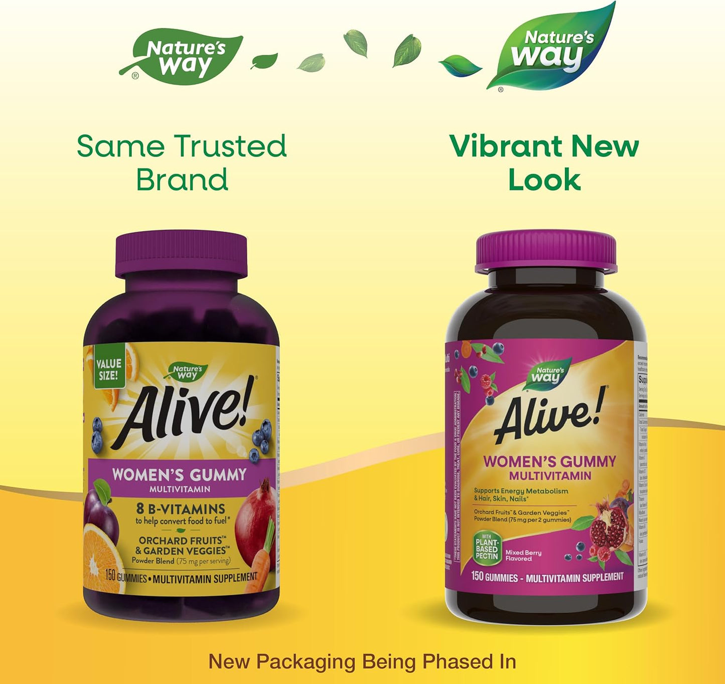 Nature's Way Alive! Women's Daily Gummy Multivitamins - 16 Vitamins & Minerals for Energy, Hair, Skin & Nails - Vegetarian Mixed Berry Flavored - 150 Gummies