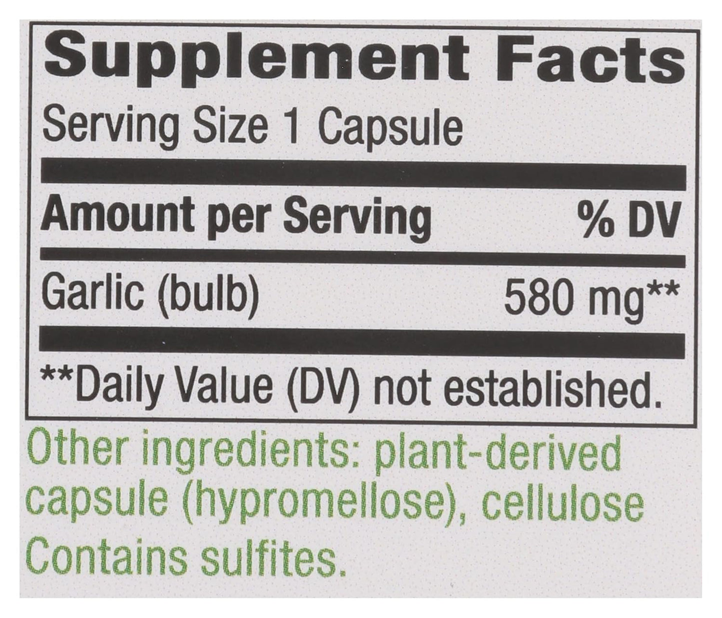 Natures Way Garlic Bulb Capsules - 100 Vegetarian Capsules