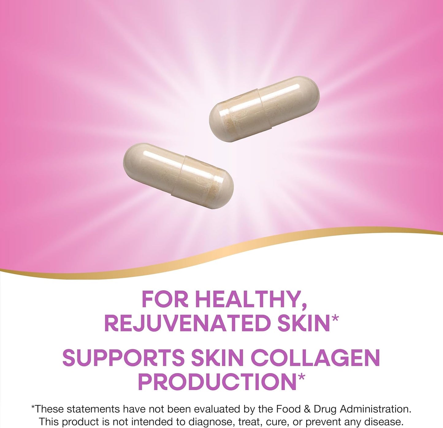Nature's Way Hydraplenish Capsules with BioCell Collagen & Hyaluronic Acid for Healthy Skin & Elasticity, 60 ct