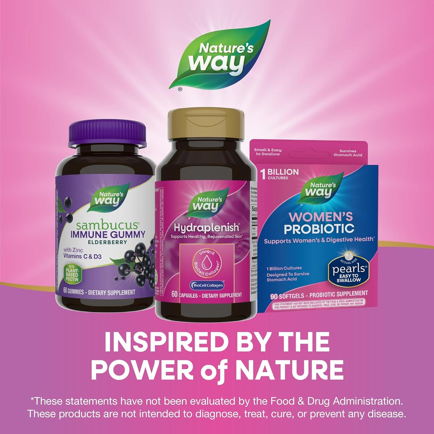 Nature's Way Hydraplenish Capsules with BioCell Collagen & Hyaluronic Acid for Healthy Skin & Elasticity, 60 ct