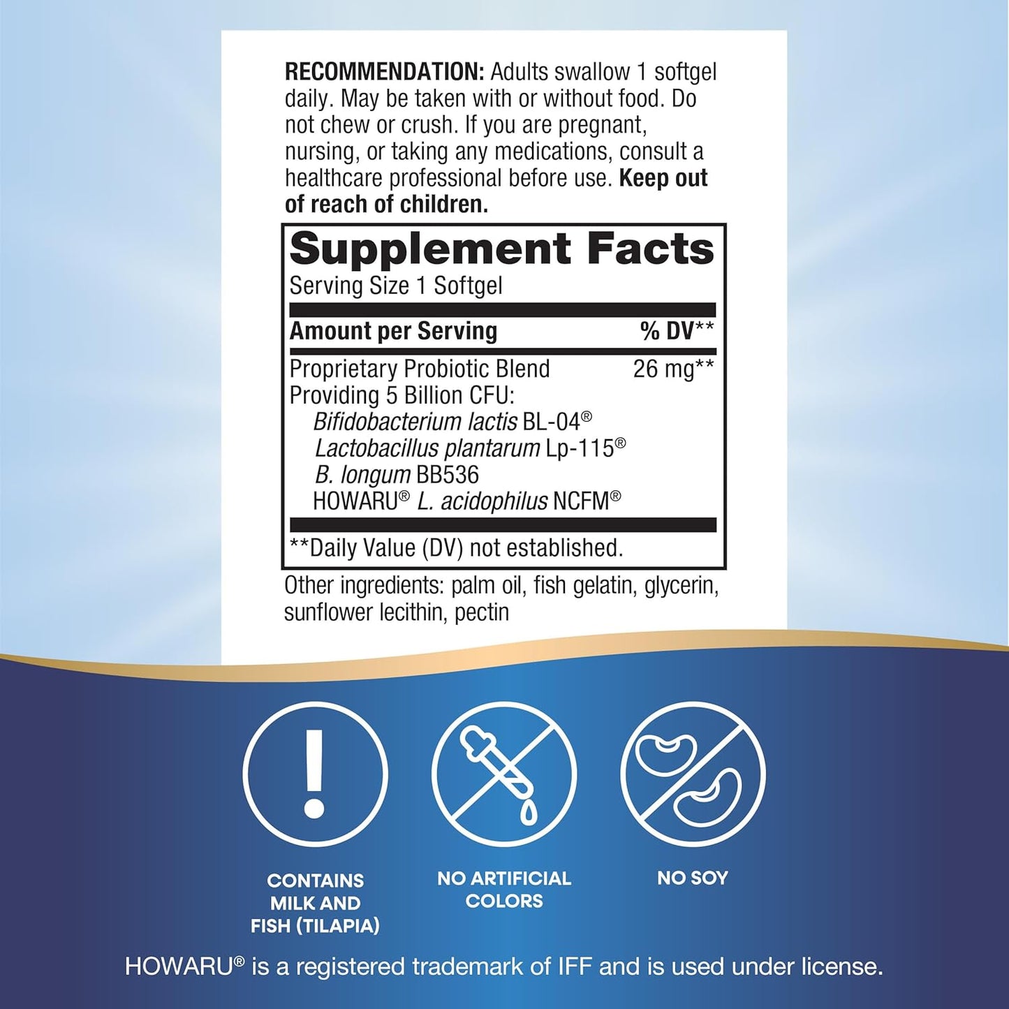 Nature's Way Max Potency Probiotic Pearls - Digestive, Immune & Colon Health Support - 5 Billion Live Cultures - No Refrigeration Needed - 30 Softgels