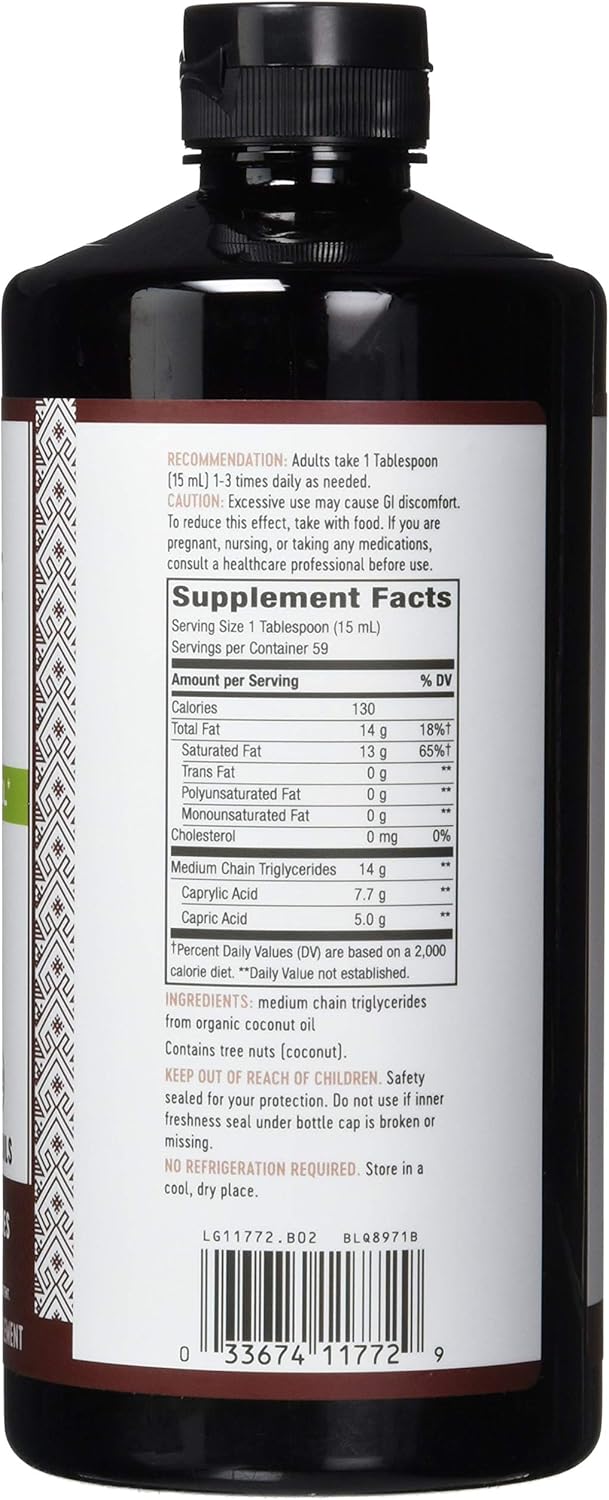 Nature's Way MCT Oil from Coconut - Pure Source with 14g of MCTs Per Serving - 30 fl oz (Pack of 6)