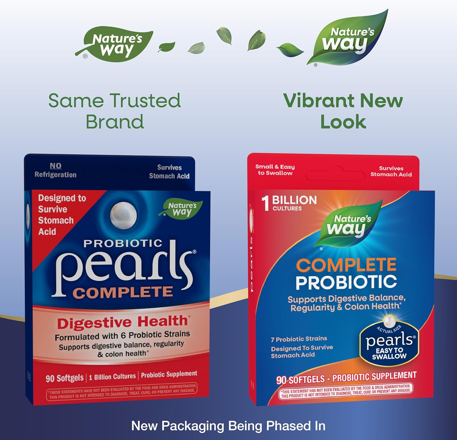 Nature's Way Probiotic Pearls for Digestive Balance, 1 Billion Live Cultures, Men and Women Supplement, No Refrigeration Needed, 90 Softgels