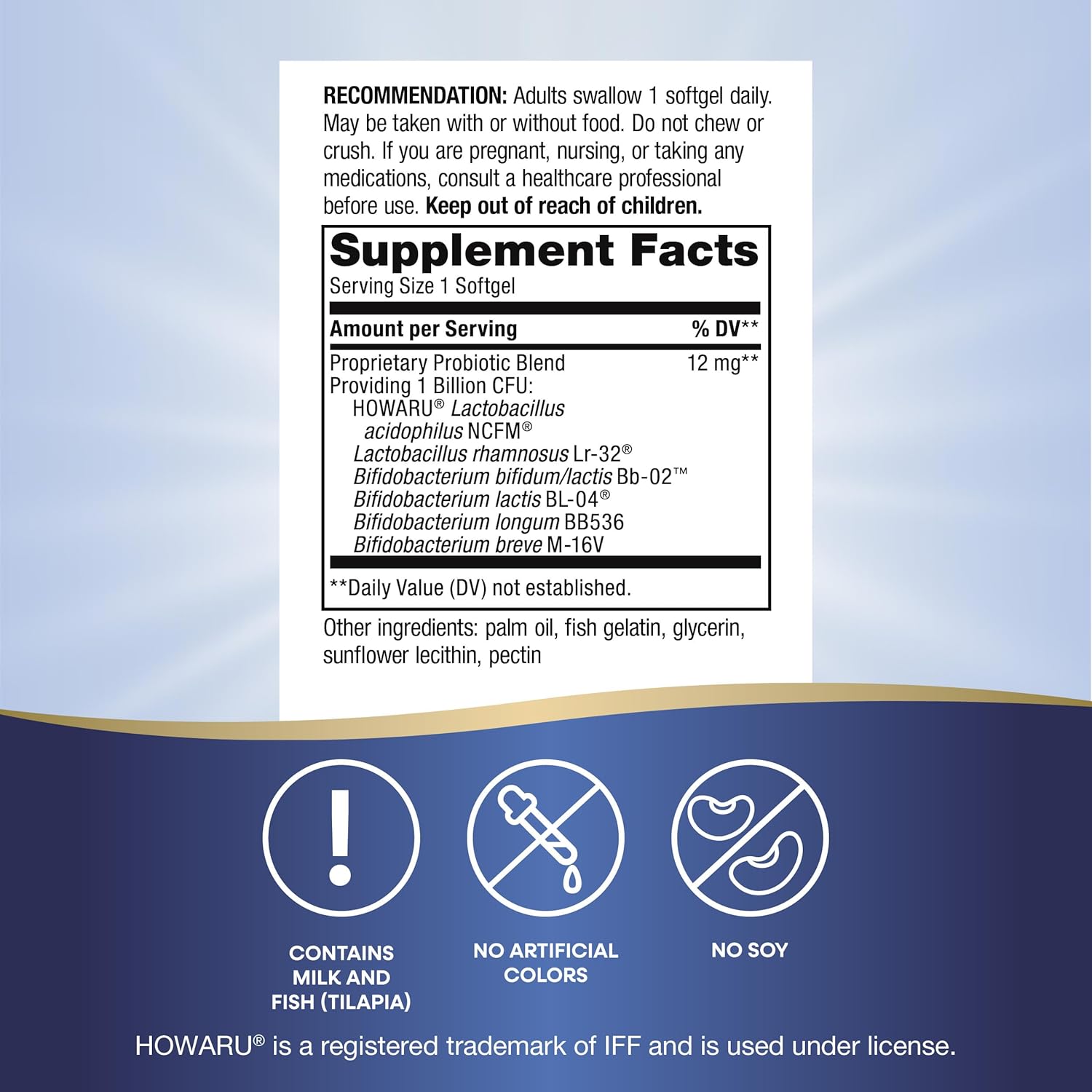 Nature's Way Probiotic Pearls for Digestive Balance, 1 Billion Live Cultures, Men and Women Supplement, No Refrigeration Needed, 90 Softgels