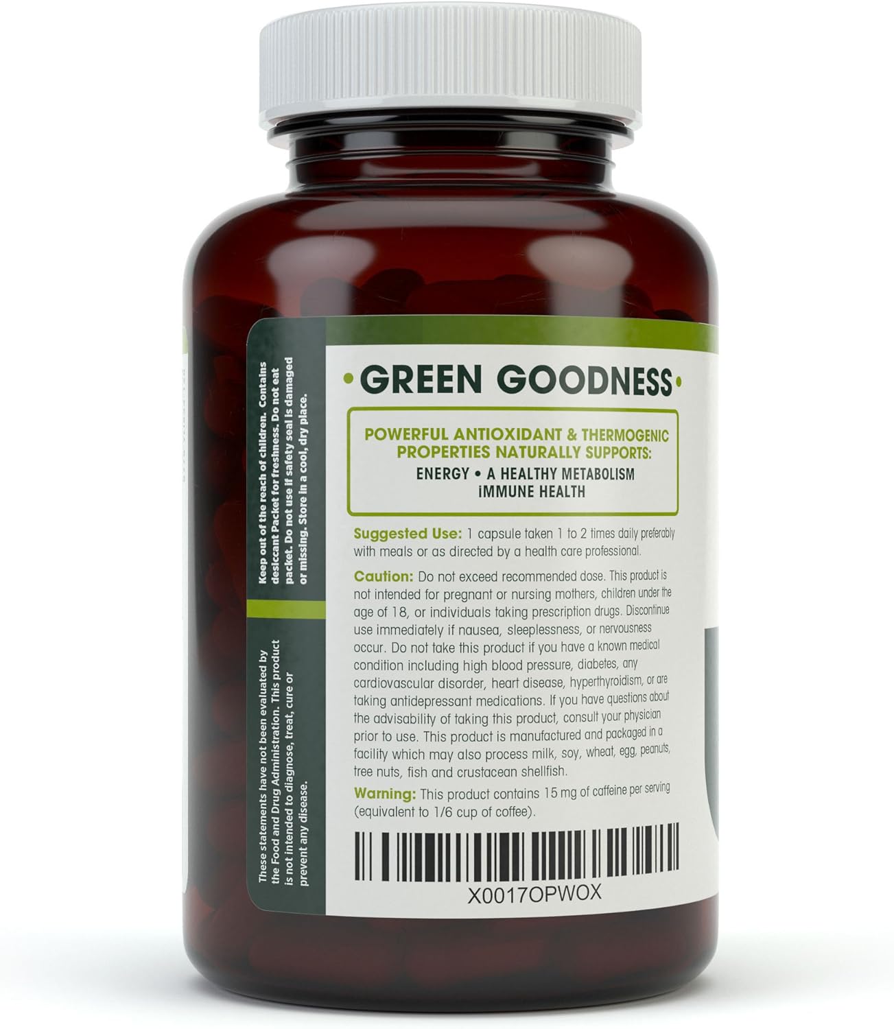 Natures Wellness Green Tea Extract Capsules 1000mg | 98% Standardized with EGCG | Supports Weight, Metabolism, Energy, Heart Health | Natural Caffeine Pills with Antioxidant Properties