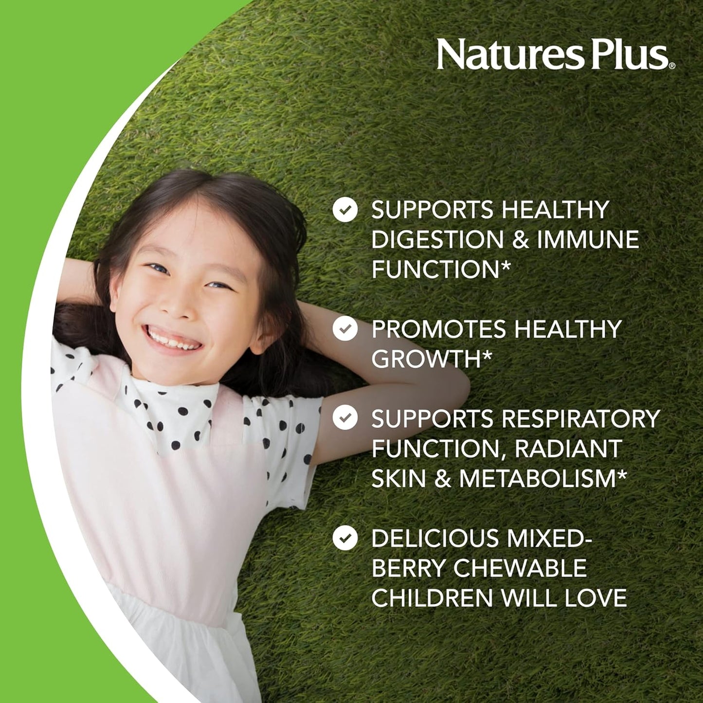 NaturesPlus Animal Parade Probiotic Chewables - Mixed Berry Flavor - 30 Count - Children’s Digestion Support - Vegan & Gluten Free - 30 Servings