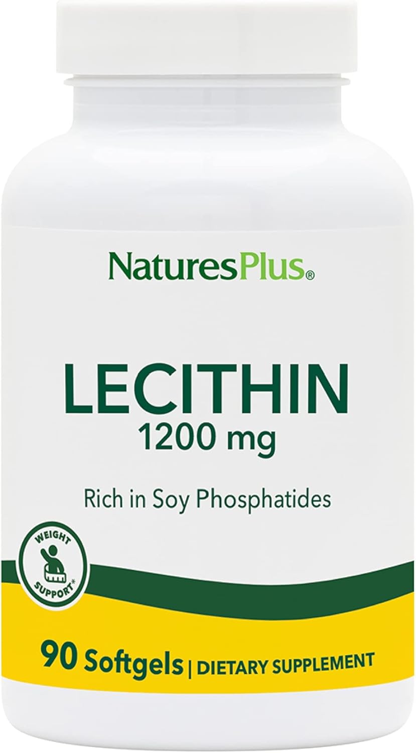 NaturesPlus Lecithin Softgels - 1,200 mg - 90 Count