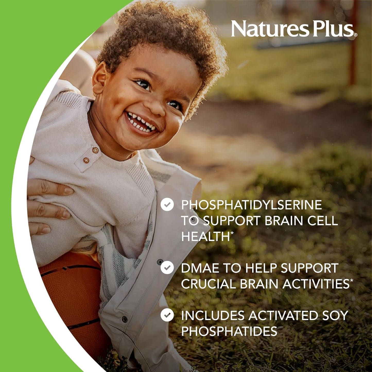 NaturesPlus Pedi-Active LECI-PS & DMAE Complex Chewable Tablets - Mixed Berry - Children's Brain Health & Focus Supplement - Vegetarian & Gluten-Free - 30 Servings