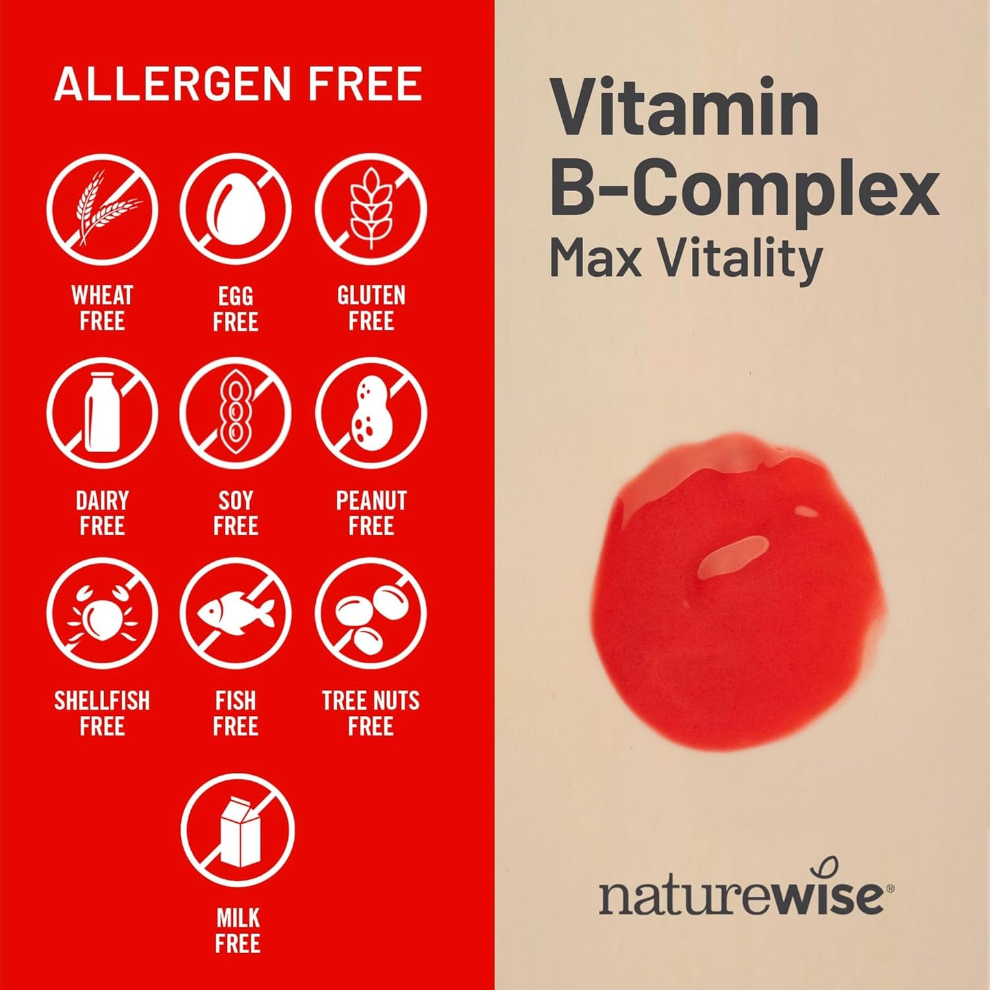 NatureWise Vitamin B Complex Softgels for Energy & Clarity - Folic Acid, Biotin, B1, B2, B3, B6, B12 - Men & Women - 150 Softgels