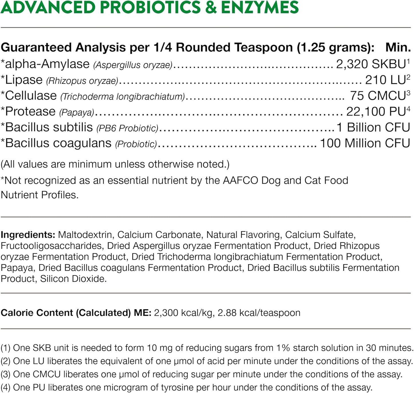 NaturVet Advanced Probiotics & Enzymes with Vet Strength PB6 Probiotic for Dogs & Cats - Supports Sensitive Stomachs & Digestive Health (1 lb)