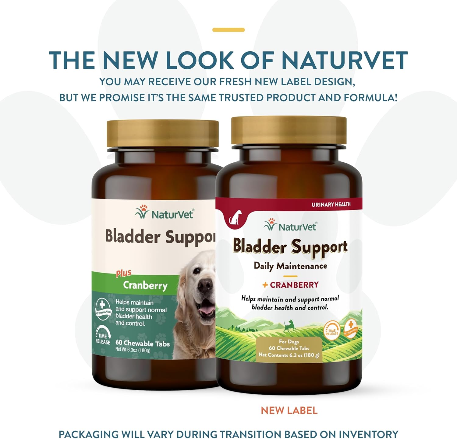 NaturVet Bladder Support with Cranberry for Dogs - Promotes Healthy Bladder & Urinary Function - 60 Chewable Tablets