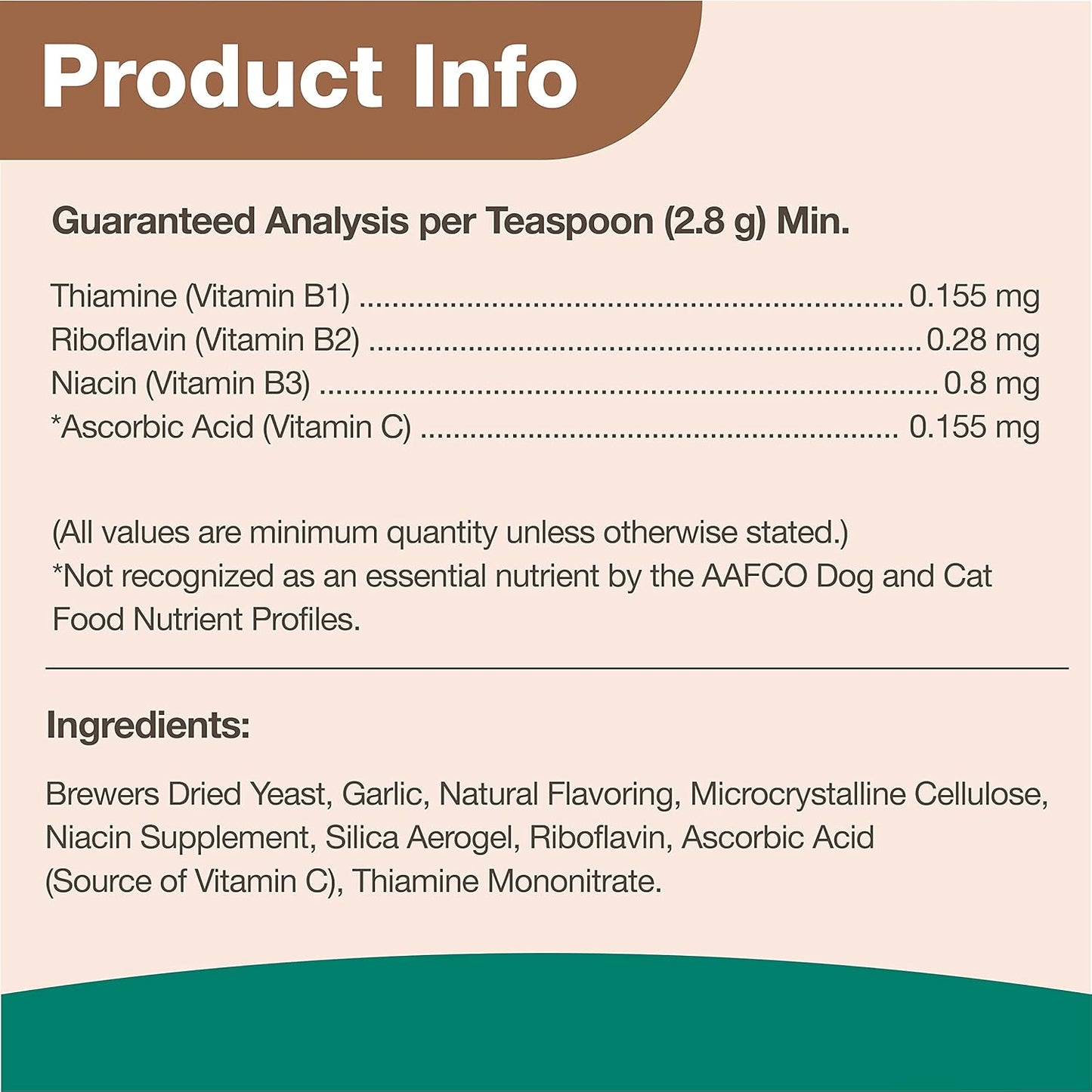 NaturVet Brewer's Dried Yeast Formula with Garlic Flavoring for Healthy Skin & Coat - 4 lb Powder for Dogs & Cats - Enriched with Vitamins B-1, B-2, Niacin, & Vitamin C