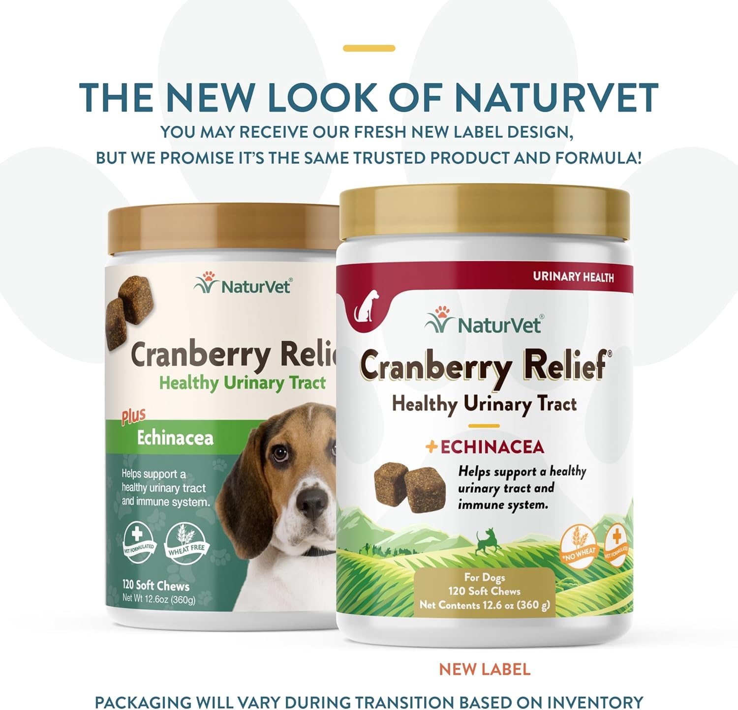 NaturVet Cranberry Relief Plus Echinacea Soft Chews - Promotes Urinary Tract & Immune Health - 120 Count