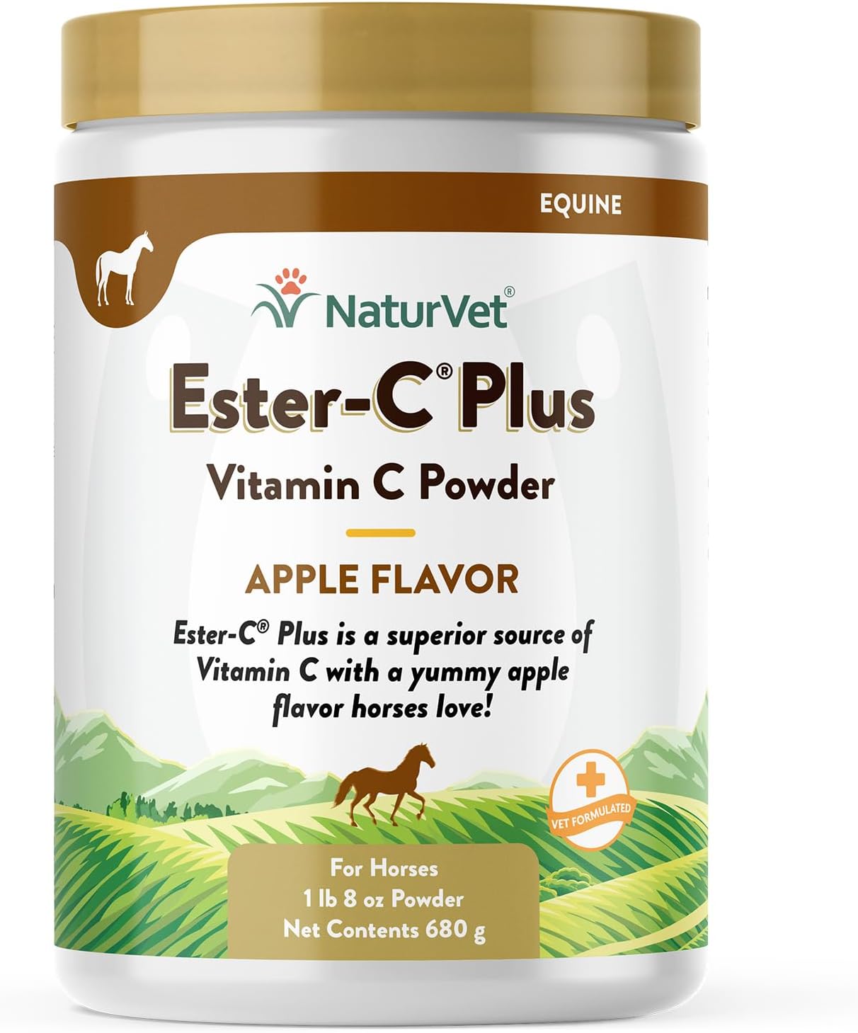 NaturVet Ester-C Plus Powder - 1.5 lbs Jar - Immune Support for Pets