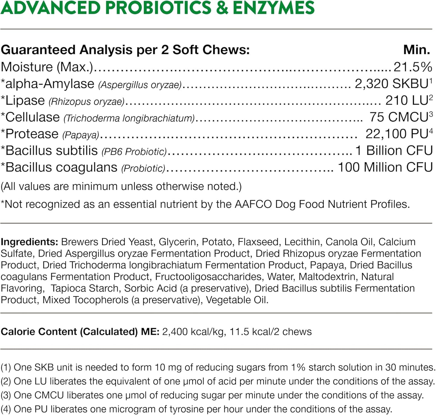 NaturVet Probiotics & Enzymes for Pets with Sensitive Stomachs - Vet Strength PB6 Probiotic - 240 ct