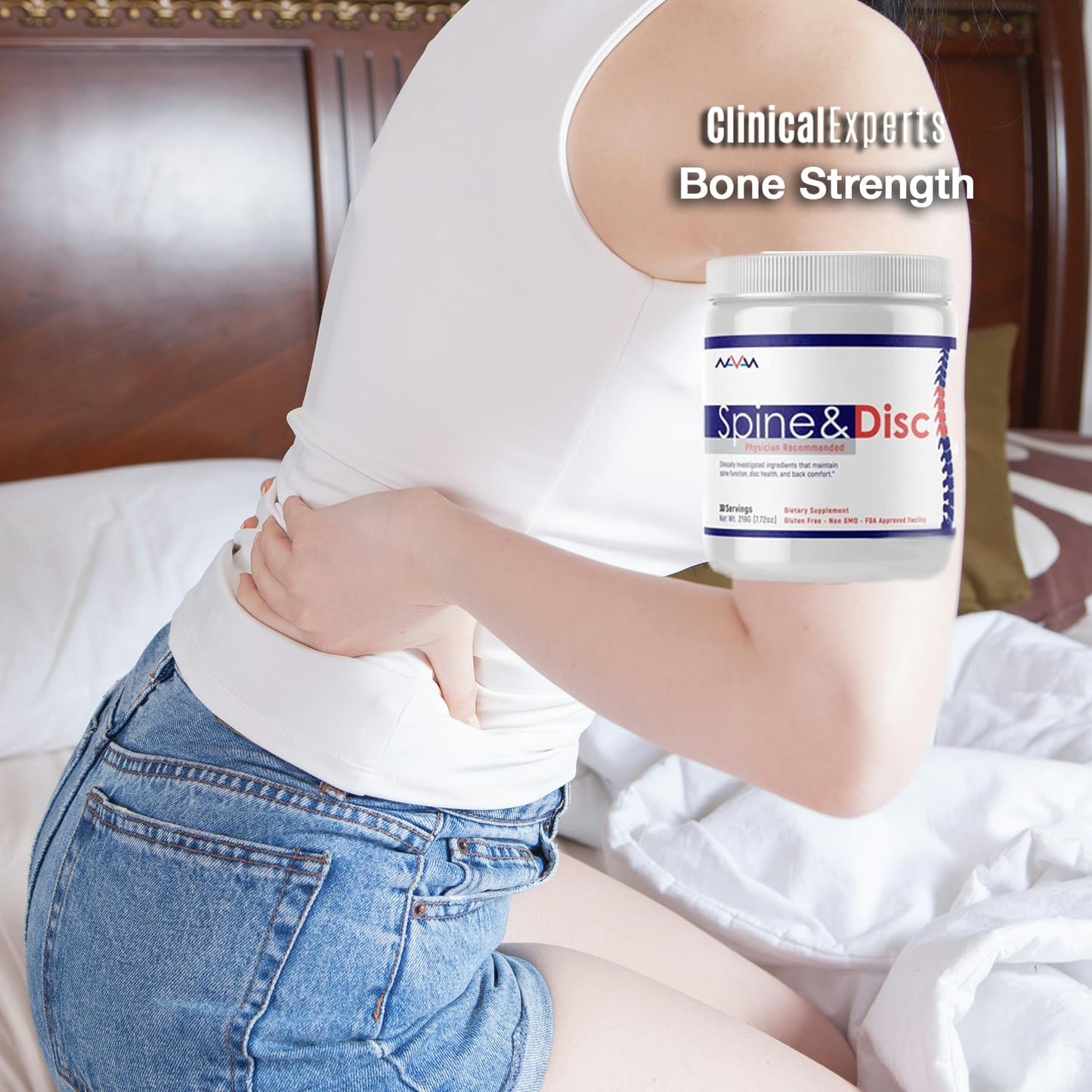 Navan Bone Strength & Density Supplement Powder with Calcium, Phosphorus, Vitamin D, Glucosamine, Chondroitin, MSM, & Turmeric