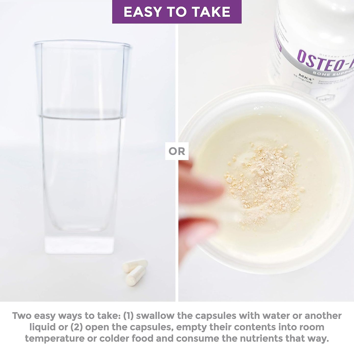 NBI Osteo-K Mini - Vitamin D & K Complex with Calcium Citrate | 45mg Vitamin K2 (MK4) | Strong Bone Health | 120ct