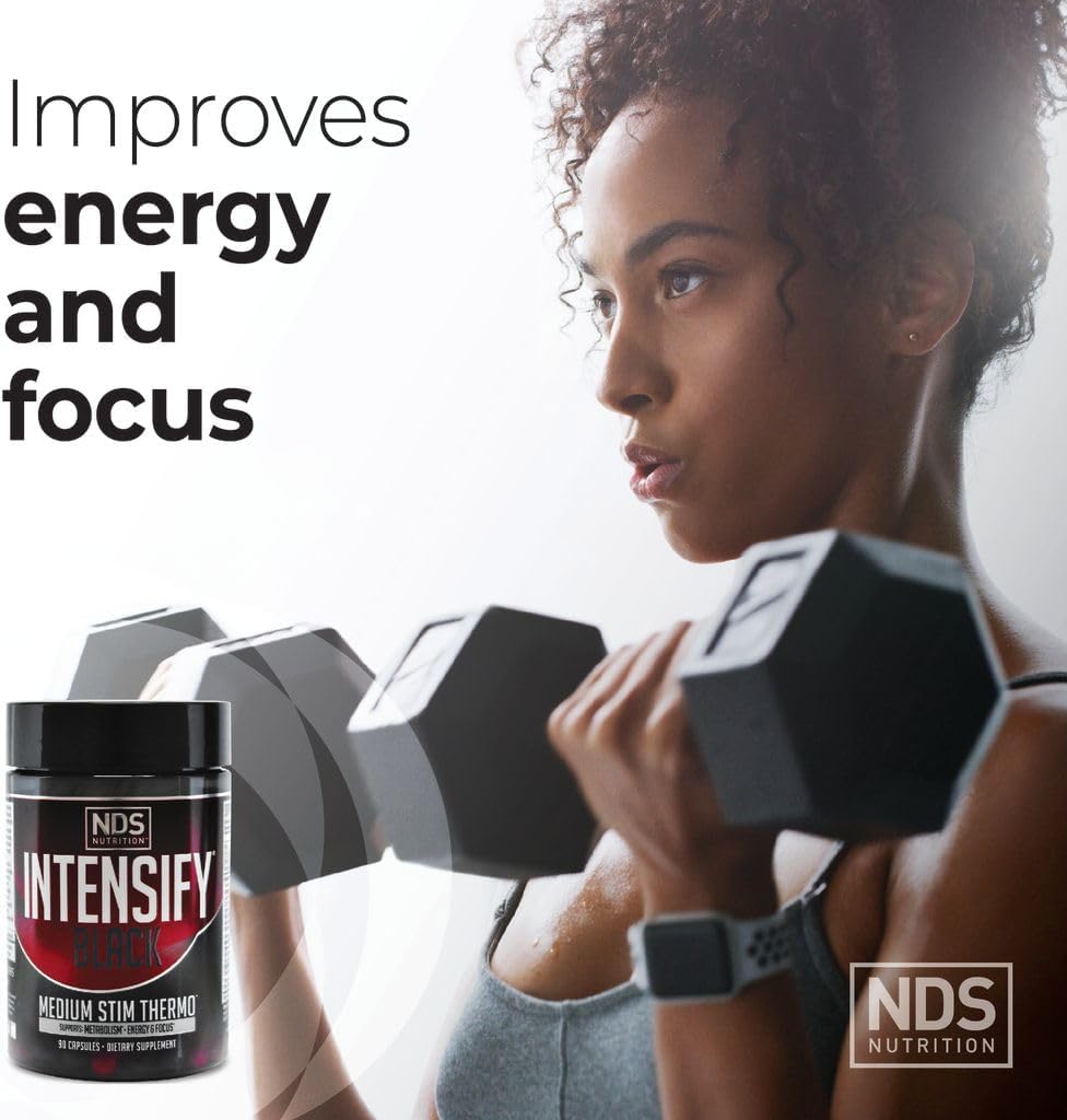 NDS Nutrition Black Thermogenic Blend Capsules - Metabolism Booster for Fat Loss, Appetite Suppression, and Muscle Definition - 90 Capsules