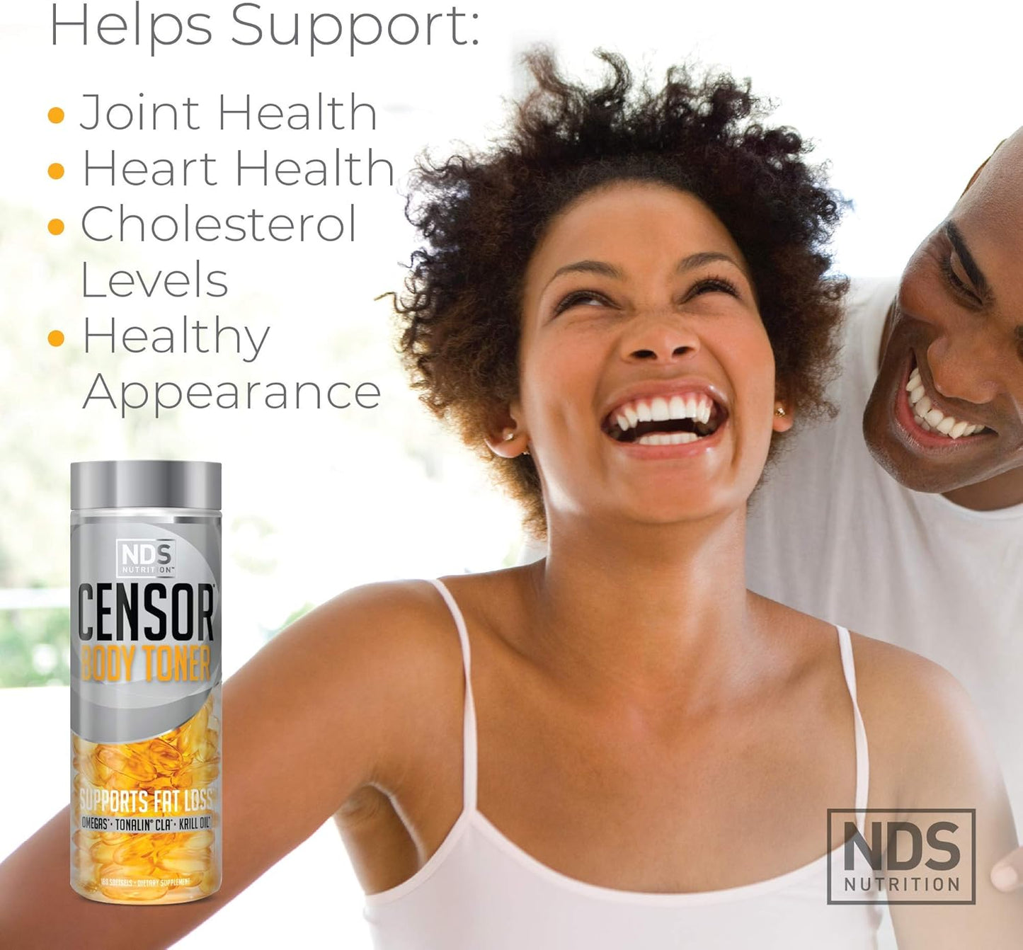 NDS Nutrition Fat Loss and Body Toner Supplement - CLA, Fish Oil, Safflower, Omega 3-6-9 Blend - 180 Softgels - Boost Energy, Metabolism, Health