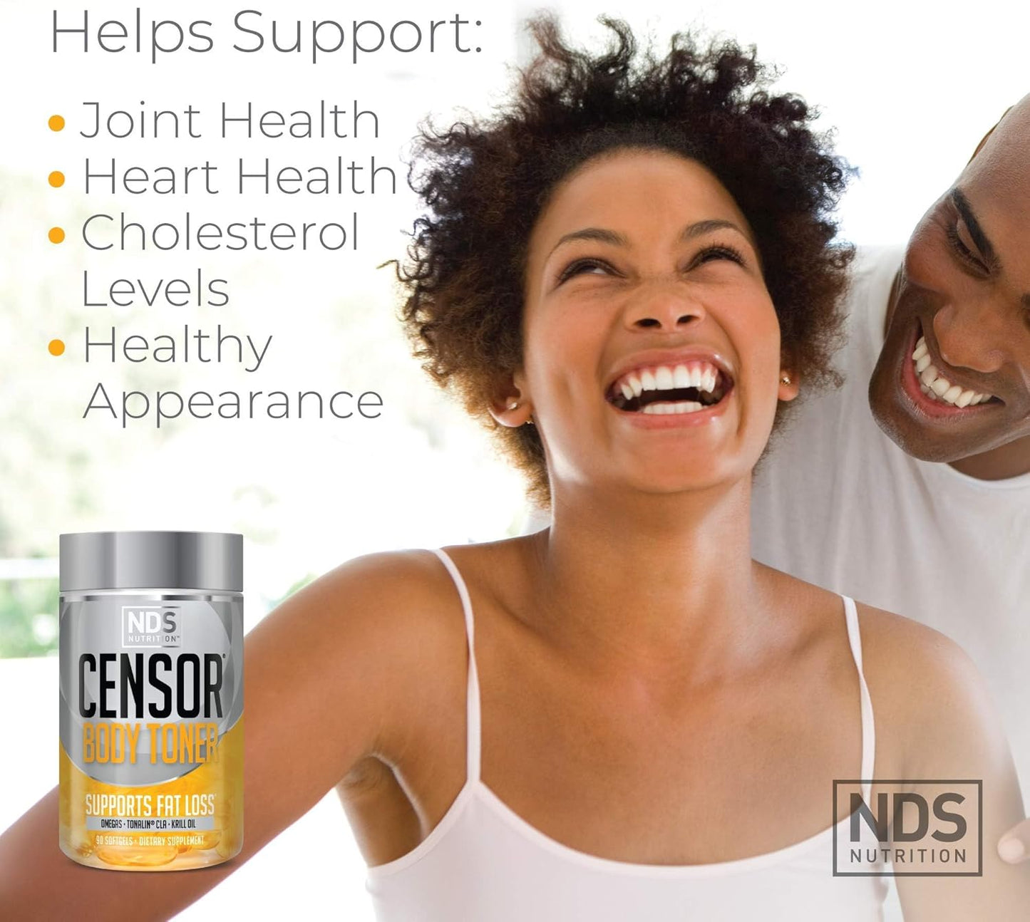 NDS Nutrition Fat Loss and Body Toner Supplement - CLA, Fish Oil, Safflower, Omega 3-6-9 Blend - 90 Softgels for Energy and Health