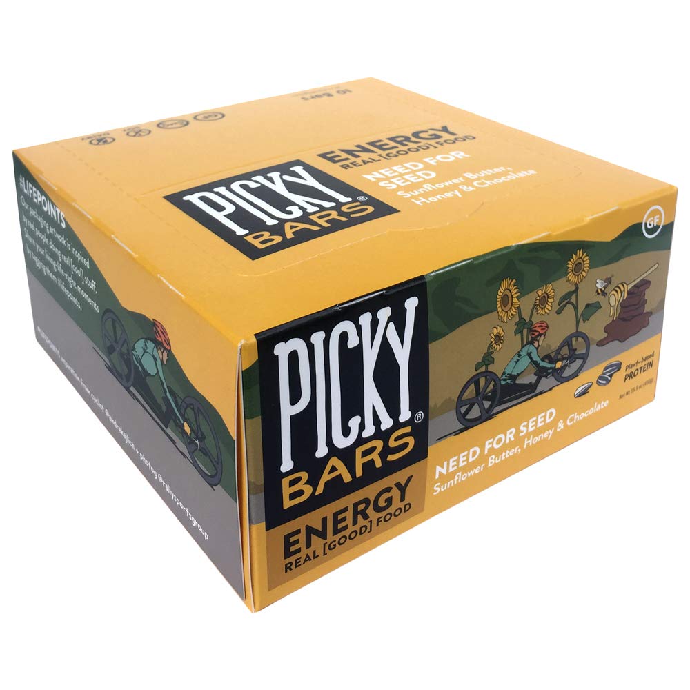Need for Seed Plant-Based Protein Energy Bars - Picky Bars, All-Natural, Gluten-Free, Non-GMO, Pack of 10