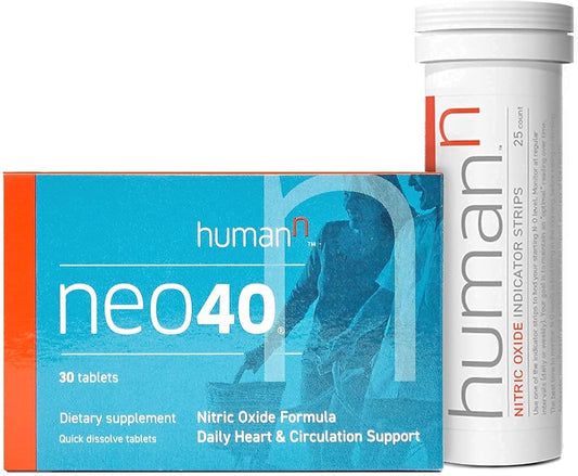 Neo40 Daily Nitric Oxide Support Supplement with Indicator Strips for Monitoring
