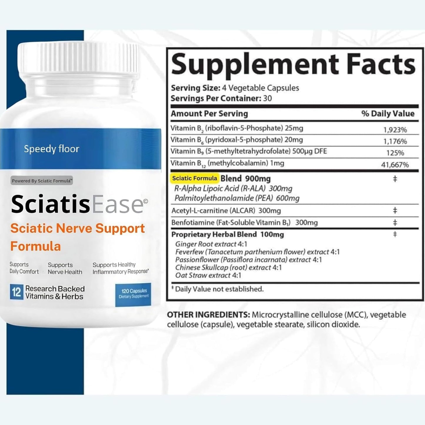 Nerve Health Support Supplement - 120 Capsules with B Vitamins and Alpha Lipoic Acid - Promotes Nerve Function and Comfort - Daily Formula for Enhanced Vitality