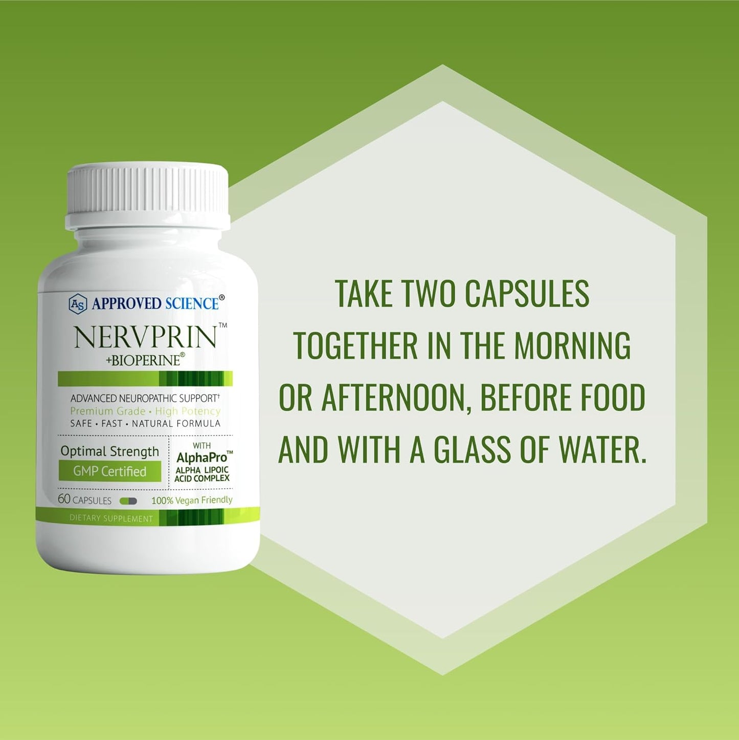 Nerve Support Supplement with Benfotiamine, B12, Alpha-Lipoic Acid, Corydalis - 360 Capsules - Made in USA by Approved Science