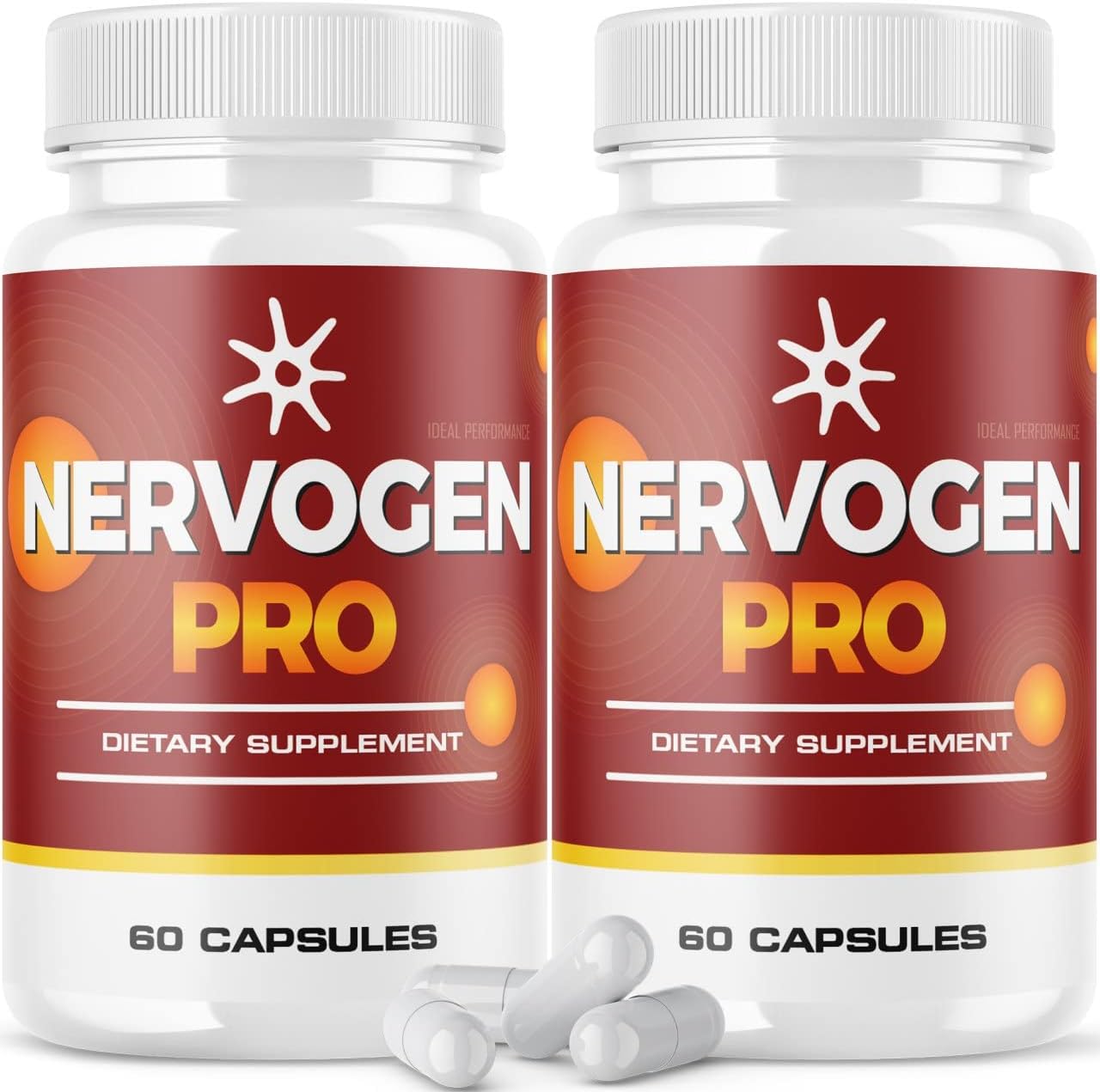 Nervogen Pro Supplement - 2 Pack for Optimal Performance - 120 Capsules