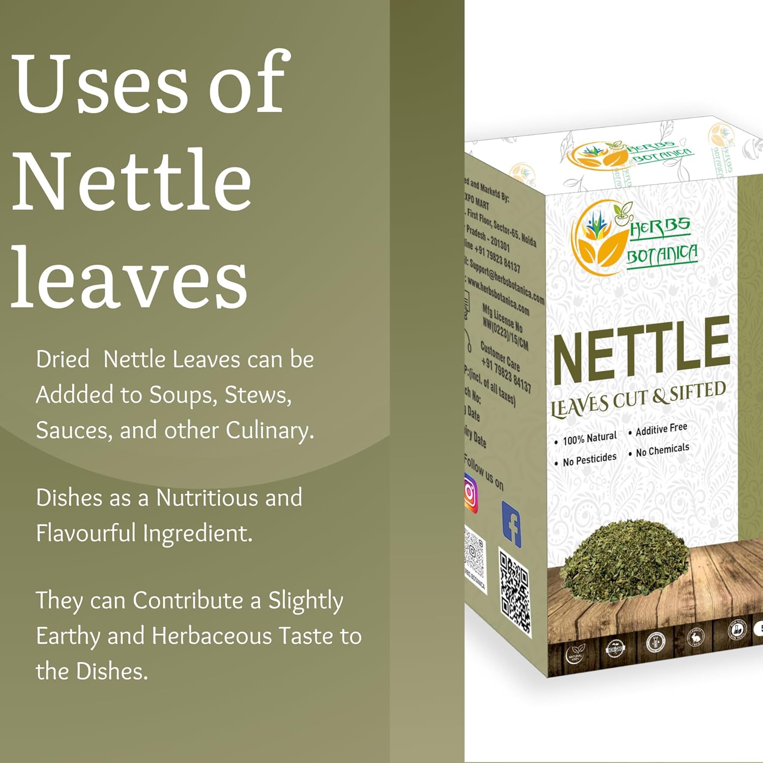 Nettle Leaf Cut and Sifted Herbal Tea and Smoothie Ingredient - Vegan Non GMO Supplement - 5.29 oz