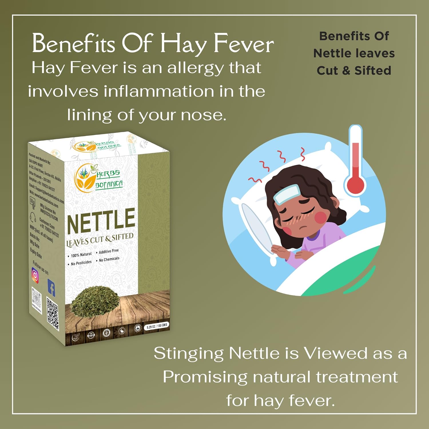 Nettle Leaf Cut and Sifted Herbal Tea and Smoothie Ingredient - Vegan Non GMO Supplement - 5.29 oz