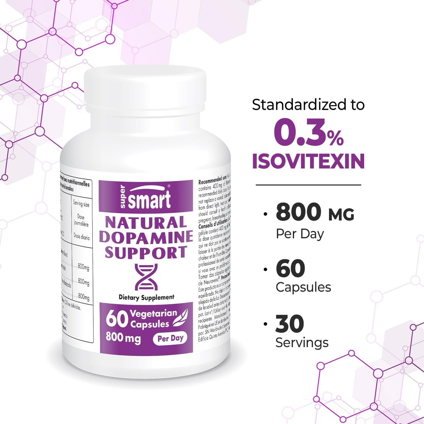 Neuravena Dopamine Support Supplement - 800mg Daily | Avena Sativa Wild Green Oat Extract | Non-GMO & Gluten Free - 60 Capsules