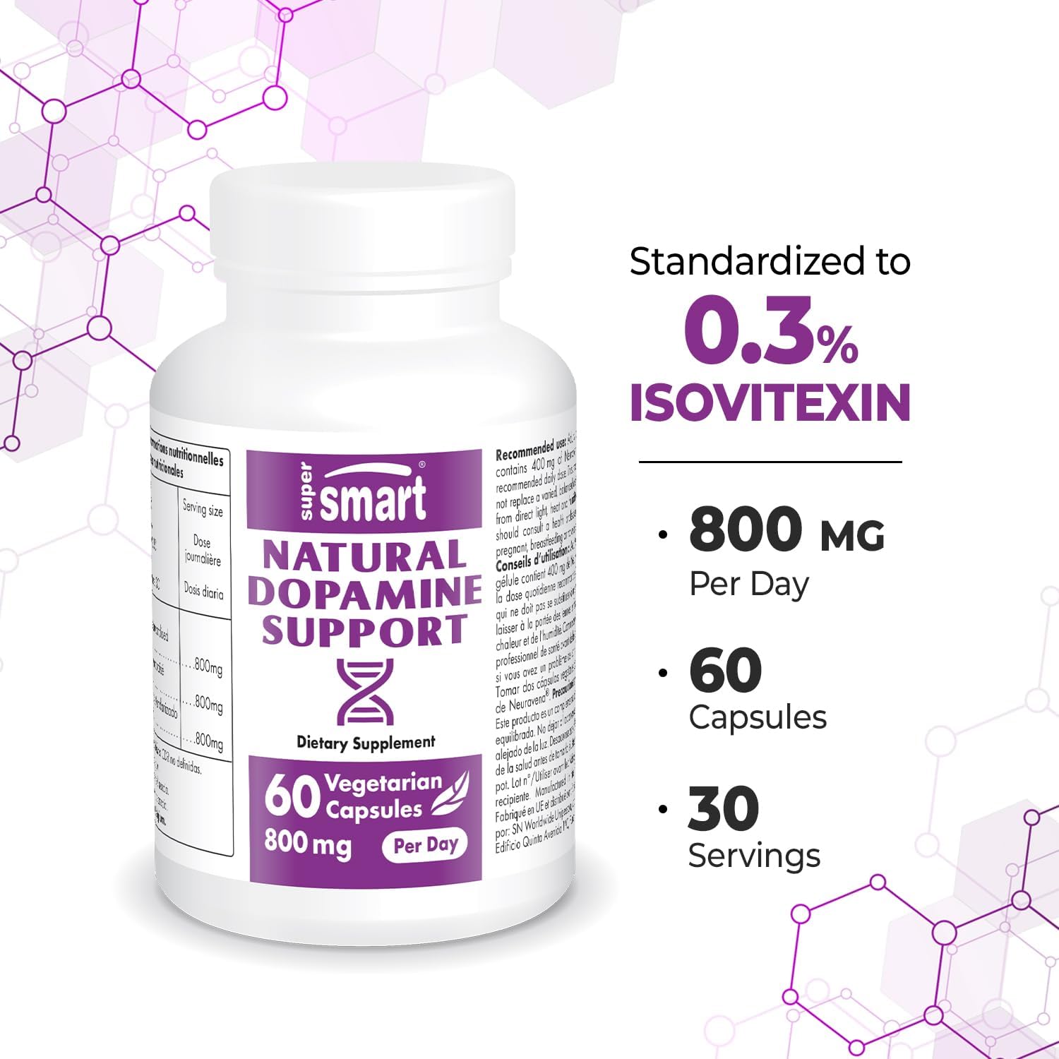 Neuravena Dopamine Support Supplement - 800mg Daily | Avena Sativa Wild Green Oat Extract | Non-GMO & Gluten Free - 60 Capsules