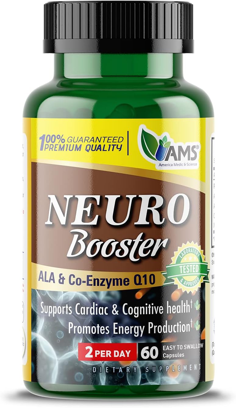 Neuro Booster Supplement with Coenzyme Q10, ALA, and Acetyl L-Carnitine for Brain Health - 60 Capsules