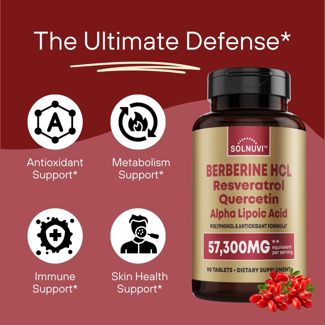 Neuro Defense Bundle: Berberine & Resveratrol Complex for Brain Health & Antioxidant Support - Clinically Tested Vegan Supplement with Cognigrape & Quercetin