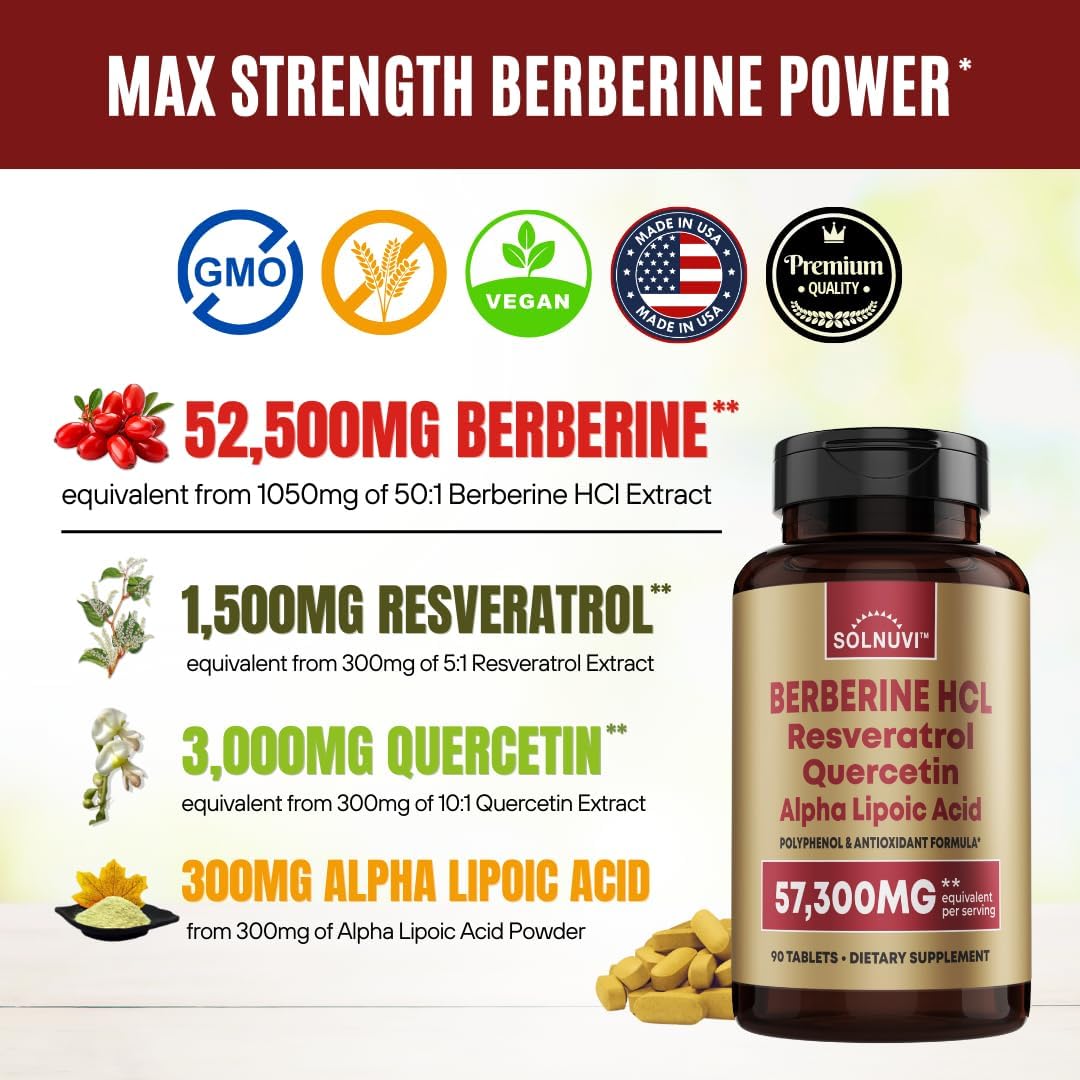 Neuro Defense Bundle: Berberine & Resveratrol Complex for Brain Health & Antioxidant Support - Clinically Tested Vegan Supplement with Cognigrape & Quercetin