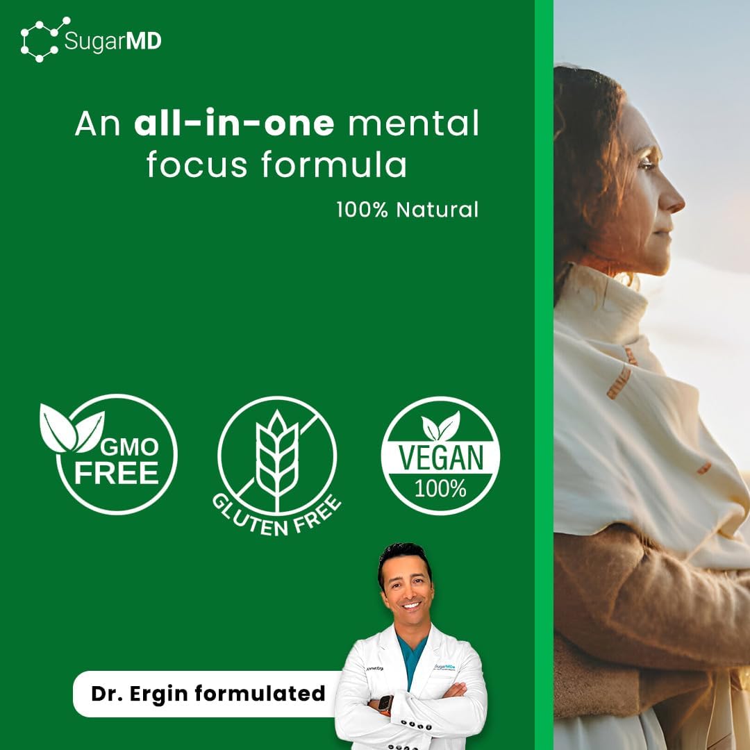 Neuro-Focus Support: Memory & Clarity Brain Health Supplement - Bacopa, Ginkgo, Bioperine - Cognitive Support - Non-GMO, Gluten-Free - 60 Capsules